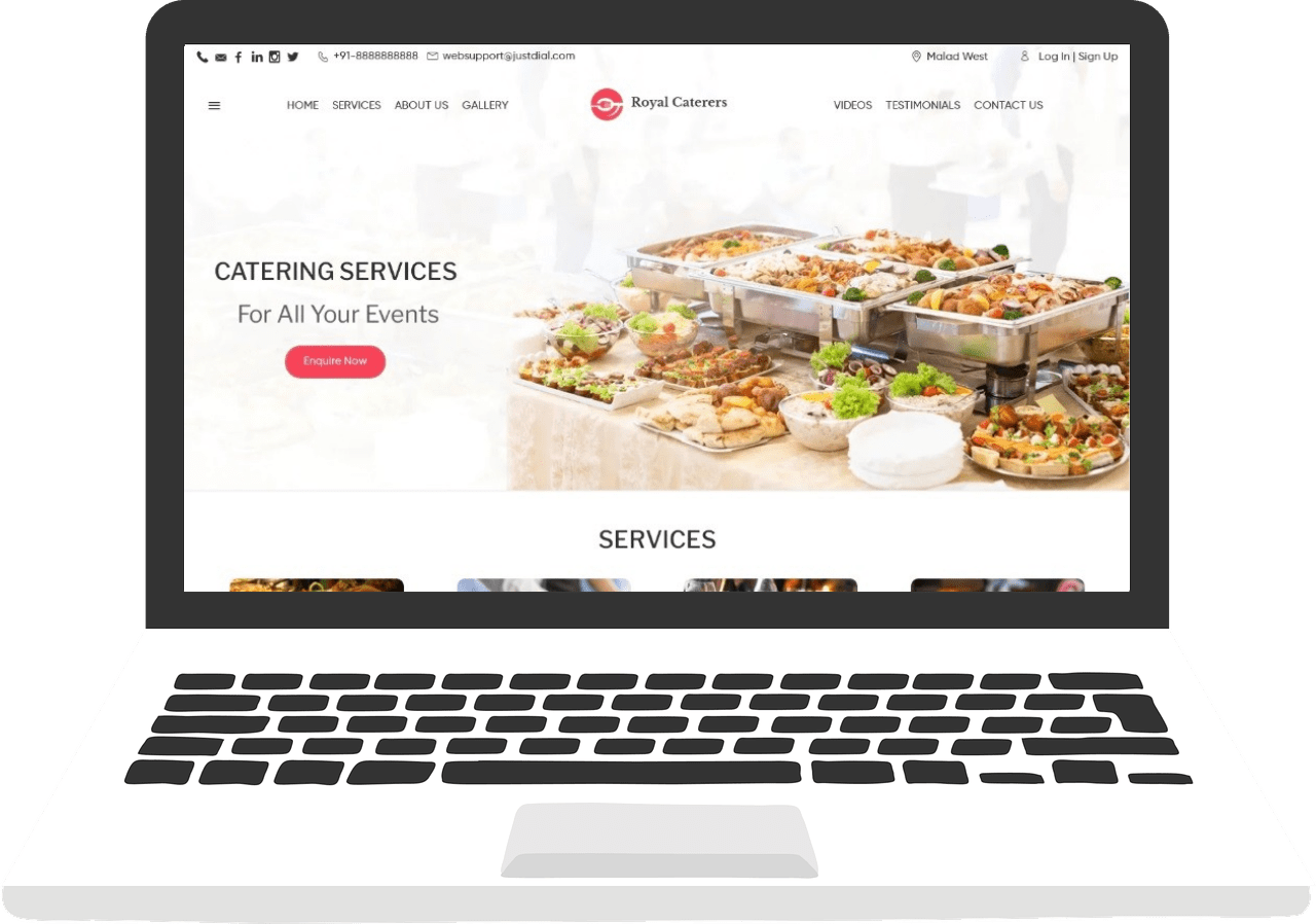 Caterers & Decorators Website Development Company